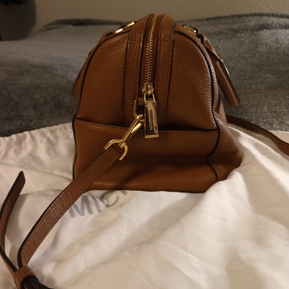 Michael Kors Brown/Tan Leather Satchel - Picture 4 of 13